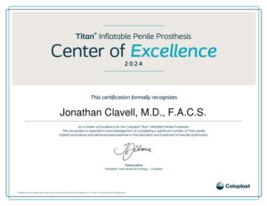 Dr Clavell Titan Touch Penile Prosthesis Center of Excellence